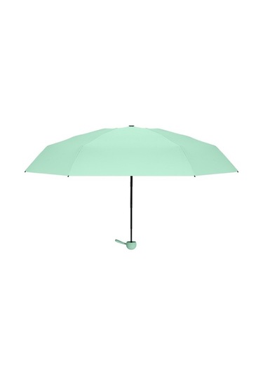 Mengtuo Bayan 8 Kemik Mini Yağmur Ve İki Kullanımlı Vinil Cep Kapsül Şemsiye Koyu Yeşil Koyu Yeşil Xk Koyu Yeşil