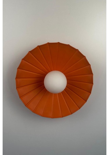 Mirvu Turuncu Metal Aplik Mutfak İç Mekan Salon Cafe Ofis Pastane Modern Dekoratif Aplikleri Turuncu