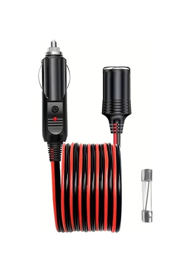 Honeybeeshop 8ft 2 5 Metre Erkekten Dişi Araba Fiş Uzatma Kablosu 16awg 12v 24v Led Işık Araba Lastik Pompası Hava Kompresörü İçin