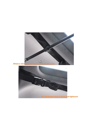 Shineyee Suv/mvp/rv Araç İçi Balıkçılık Kamış Tutucu, 5 Kamışlı Sabitleme Kayışları, Siyah, Zarar Engelleme, Kolay Kurulum