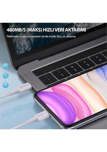 Npo CTC02 60 W 20 CM Tpe Type-C To Type-C Hızlı Şarj Ve Data Kablosu