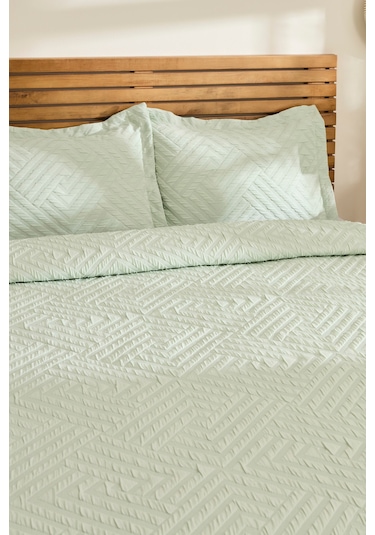 Kaşmir Home Essence Çift Kişilik Yatak Örtüsü Takımı Çağla Çağla Yeşili