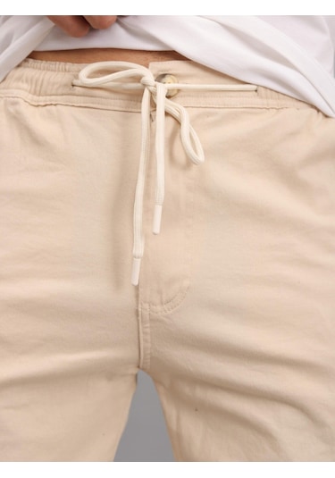 Yxc Trend Maker Erkek Kargo Pantolon Paça Lastikli Erkek Pantolon Bej