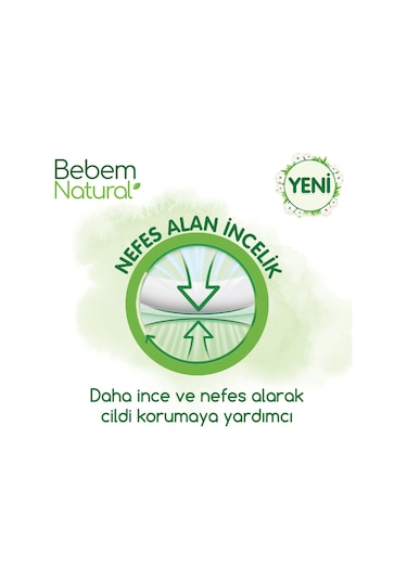 Bebem Natural Bebek Bezi 6 Beden E.large Aylık Paket 128 Adet