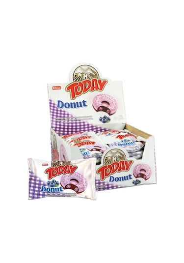 Today Donut Kek Yabanmersinli 35Gr. 24 Adet (1 Kutu)