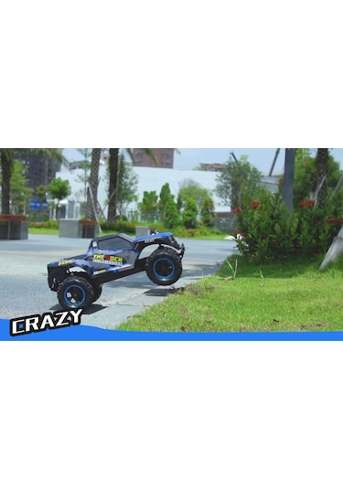 Şarjlı 1:10 Rc Dev Off-road Araba 15km/h Hızlı Arazi Aracı 40 Cm - Mavi