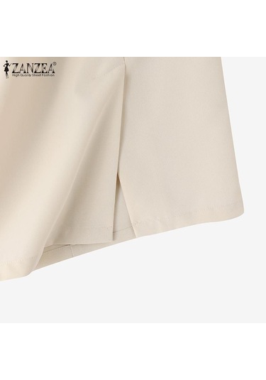 Siyah Zanzea Kadın Günlük Yüksek Bel Bölünmüş Etek Midi Etekler Siyah