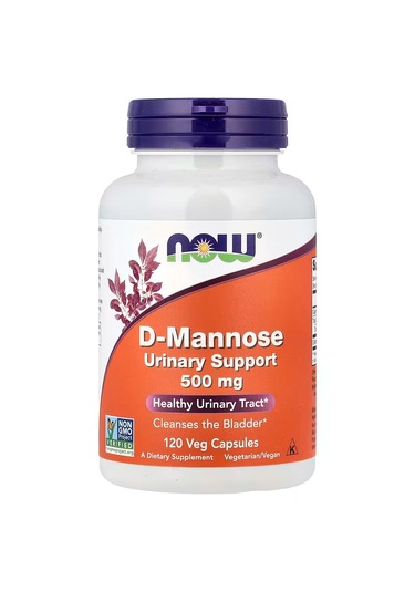 Now Foods D-mannose Women's Health Urinary Support 500 Mg 120 Veg Caps Aromasız