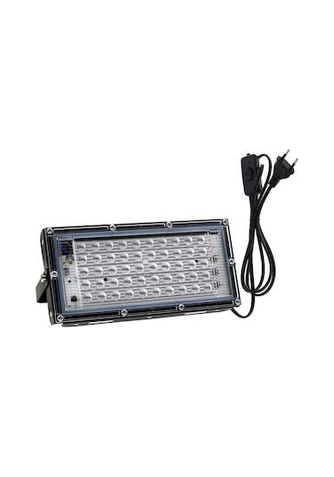 Fosenze 50w 395nm Led Uv Feneri, Ip65 Su Geçirmez, İç/harici Kullanım, Parti Ve Sahne Işığı, Avrupa Standartı Şarj, 220v Alüminyum Gövde Siyah