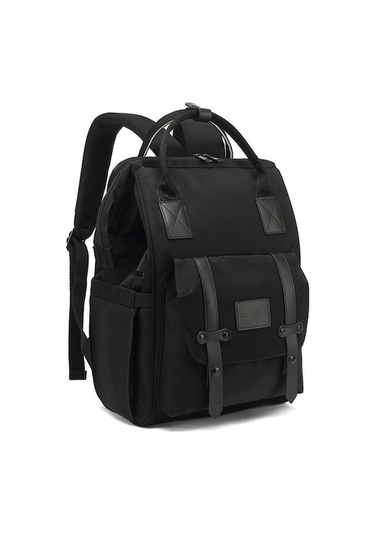 Çok Fonksiyonlu Usb Anne Ve Bebek Çantası - Siyah Siyah Siyah