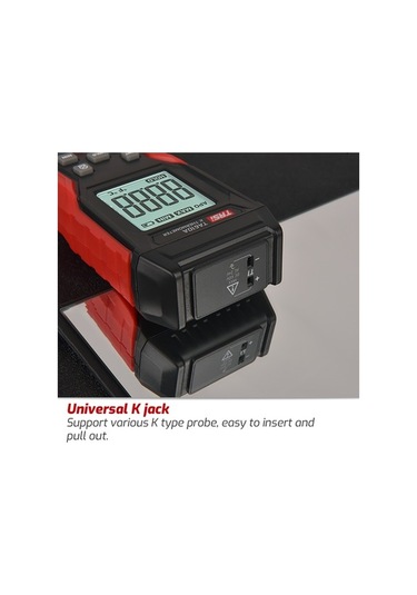 Ulzyvf Endüstriyel K Tipi Termokupl Termometre -200 C - 1372 C Ölçüm, Lcd Ekran, Veri Tutma