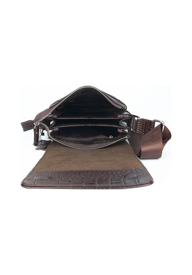 Postacı Çantası Erkek Hakiki Deri Kroko Kangaroo Kıngdom 5512-Ck