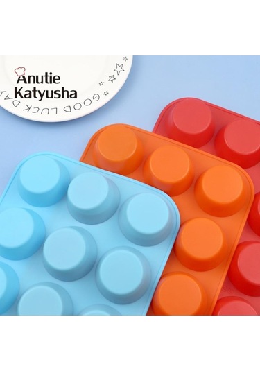 Turuncu Silikon Muffin Tavası Seti - Cupcake Tavaları 12 Bardak Silikon Pişirme Kalıpları, Bpa İçermeyen% 100 Gıda Sınıfı, Sıkıştırma Testi Onaylandı