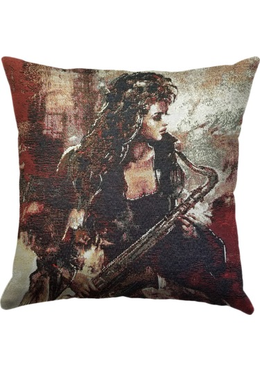 K39-Dokuma Goblen Kırlent Kılıfı