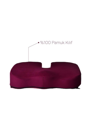 Viscofoam Ortopedik Oturma Minderi Hemeroid Kuyruk Sokumu Coccyx Oturma Minderi Visco Minder Siyah