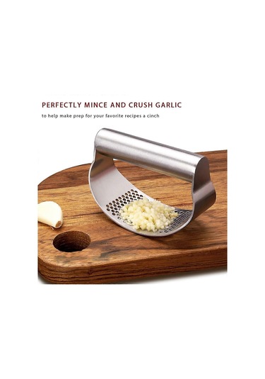 Sarımsak Presi Salıncak, Paslanmaz Çelik Sarımsak Kıyma Makinesi Kırıcı Sıkacağı, Mutfak Aleti Siyah