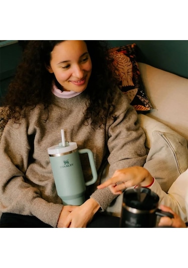 Stanley Quencher Pipetli Termos Bardak 1.18 Lt - Yeşil