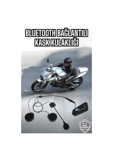 Kask Kulaklığı Motosiklet Intercom Interkom Dinleme Konuşma Özellikli Su Geçirmez