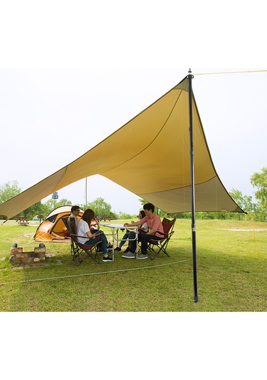 Springsun Ayarlanabilir Alüminyum Kamp Direği - 230 Cm Uzunluk - Hızlı Kurulum Siyah