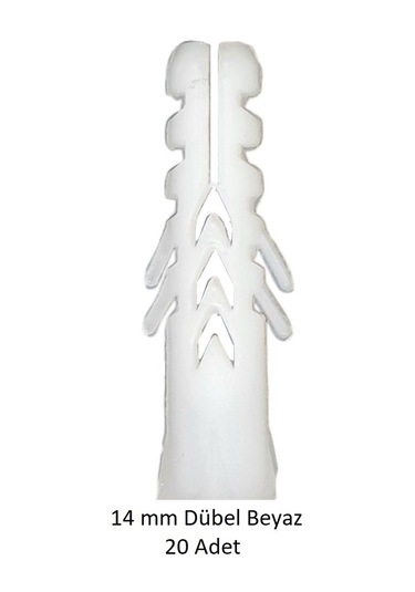 Dübel, 14 Mm Beyaz Dübel, 20 Adet