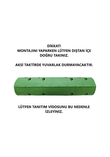 Kedi Oyuncağı Tüneli 1. Kalite 3mm Keçeden Geçmeli Kedi Ve Pati Figürlü 9 Renk A5