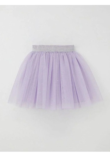 Kız Çocuk Lila Simli Tütü Etek-15494 Lila
