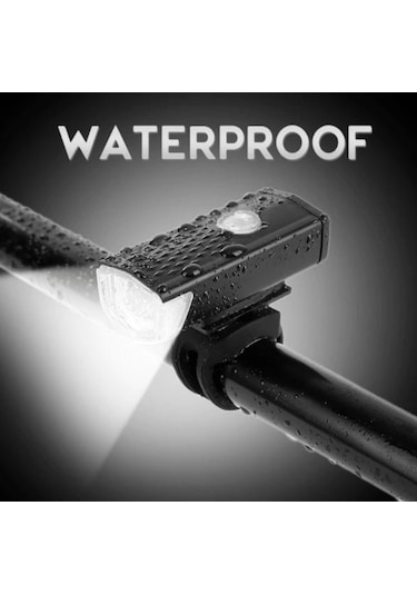 Forte Gt 250 Lüme Mini Bisiklet Ön Farı Xbyc 6124 Usb Şarjlı Siyah