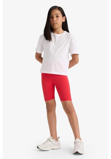 Defacto Kız Çocuk Kısa Boy Tayt B5591a825smrd57 Kırmızı