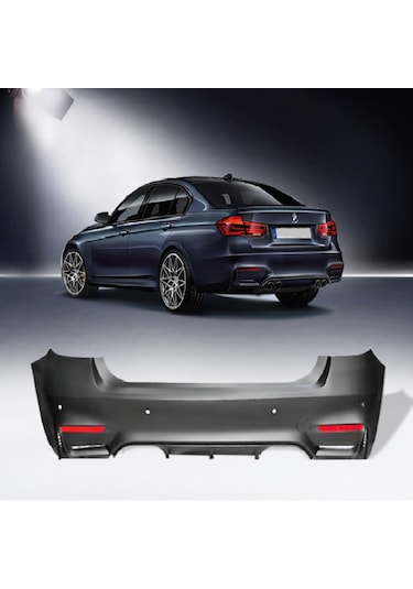 BMW F30 2016-3.SERİ BOYASIZ PLASTİK M3 ARKA TAMPON