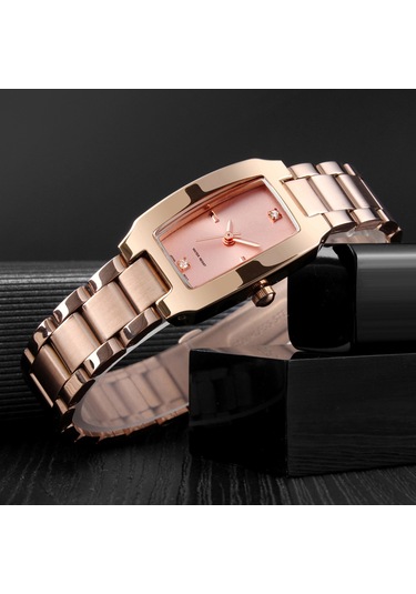 Padalink Skmeı Kadın Kol Saati 1400 Modeli - Kuvars Hareketli, 3atm Su Geçirmez, Paslanmaz Çelik Kayışlı, Rose Altın Rengi, Minimalist Tarz Gold