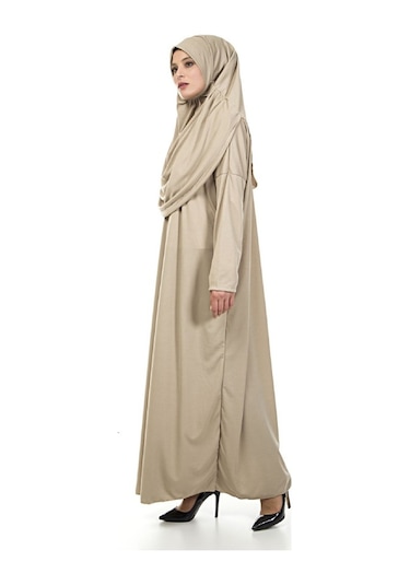 Pratik Başörtülü Tek Parça Namaz Elbisesi Ve Seccade Seti Pembe Pembe