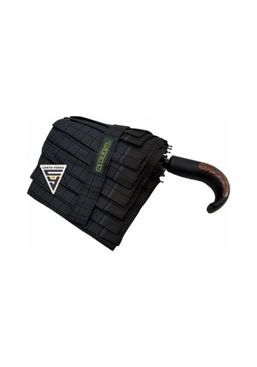 April A-226g A4 Baston Sap 10 Telli Tam Otomatik Şemsiye Siyah