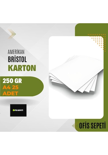 Çözüm Kağıt Amerikan Bristol Karton 250 Gr A4 25 Adet - Ofis Sepeti