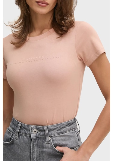 Calvin Klein Bayan T Shirt J20j224990 Tgw Pudra Pudra