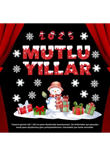 Mutlu Yıllar Okul Pano Süsü