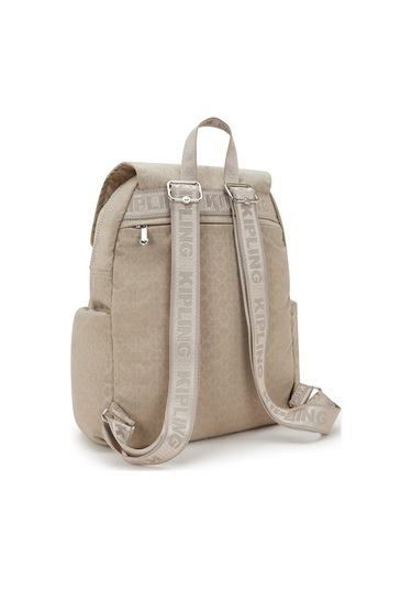Kıplıng City Zip S Küçük Boy Sırt Çantası Bej Glorıous Beıge Sılver Bej