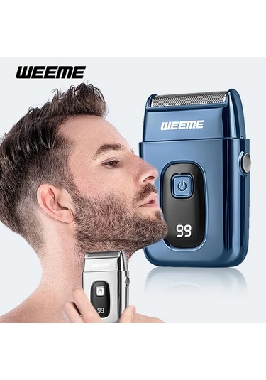 Fochsia Weeme Erkekler İçin Elektrikli Tıraş Makinesi Wm 306 Gümüş Renk Usb Şarj Lcd Ekran Hediye