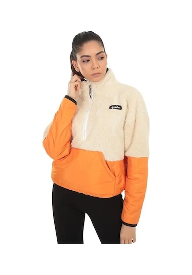 Diadora D202018-580 Colorblock W 1/2 Zip Sherpa Kadın Sweatshirt 001