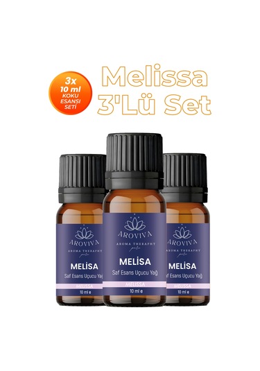 Melissa 3'lü Oda Kokusu Seti - Ferah & Rahatlatıcı 3x10ml Melisa