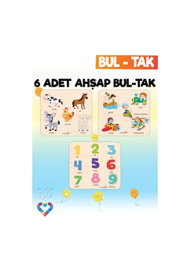 Eğitici 6 Adet Bul-tak Oyuncak-1