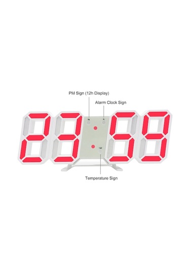 Ulzyvf 3d Led Dijital Saat - Sıcaklık, Alarmlı, Renkli Ekran, Çok Fonksiyonlu ÇOk Renkli