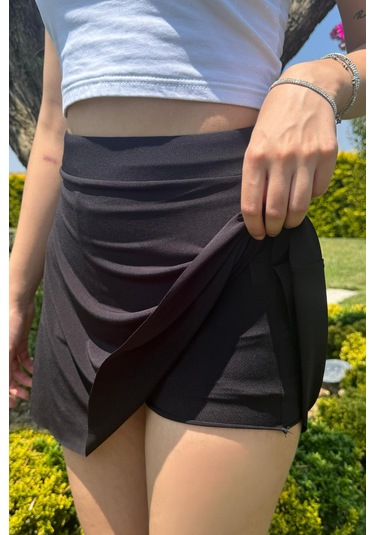 Penyebizden Şort Etek-siyah