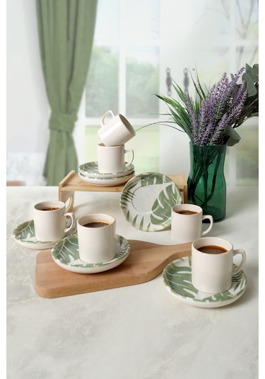 Keramika Forest Nordic Kahve Takımı 12 Parça 6 Kişilik 23052-54