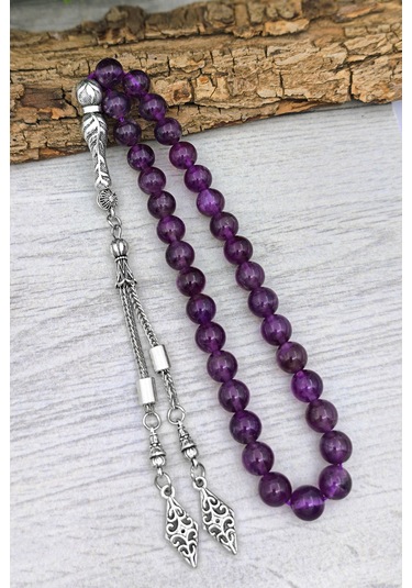 Ametist Tesbih Ve Bileklik Doğal Taş Ametist Set 8 Mm Bt025 Mor