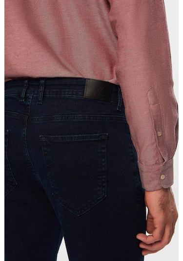 Ds Damat Slim Fit Lacivert Düz Jean Kot Beş Cepli Likralı Yıkamalı Denim Pantolon 6HCJ3ORT00102 Lacivert