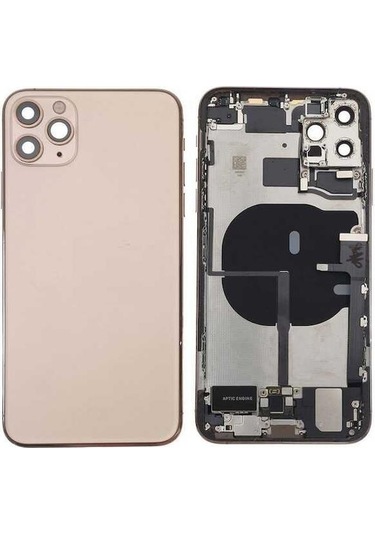 İphone 11 Pro Max İle Uyumlu Dolu Kasa Altın