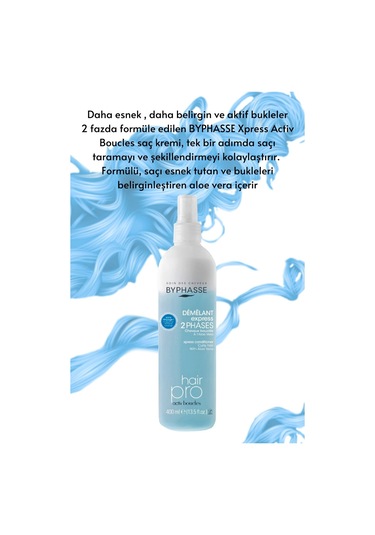 Byphasse Bukleli Saçlara Özel Çift Fazlı Vegan Sıvı Saç Kremi 400 ML