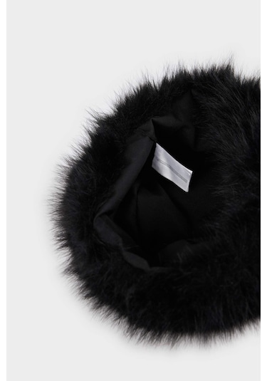 Defacto Kadın Pamuklu Pelüş Şapka E9959axnsbk26 Siyah-bk26