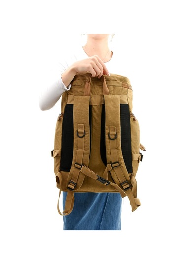 Büyük Boy Ultra Hafif Çok Bölmeli Dağcı Çantası Kum Beji Cappuccino Model: 571-7d - Kum Beji