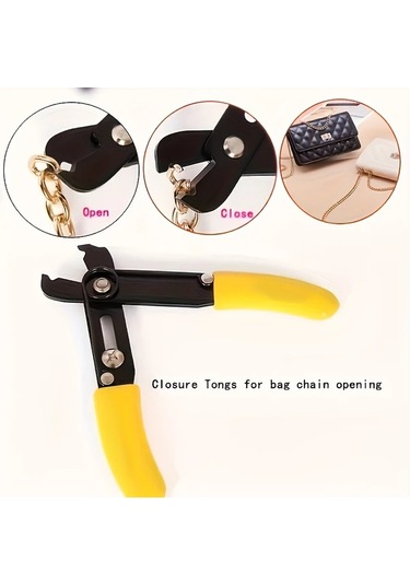 Xuweiwei Sarı 1 Adet İki Renkli Mücevher Yapım Pensesi - Zincir Kıstırma, Ayarlanabilir Tel Sıyırma, Dıy Kesme Makinesi